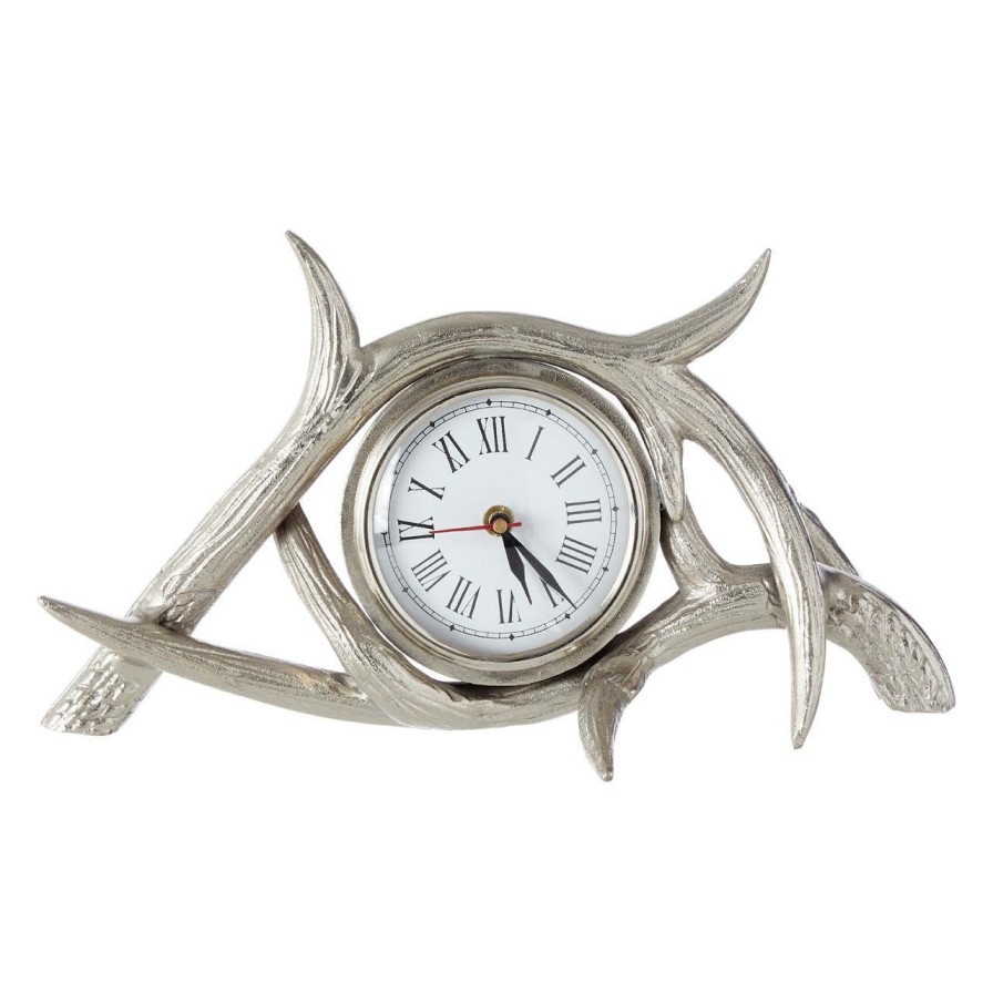 Accessories Fifty Five South Mantel Clocks | Antler Metal Clock