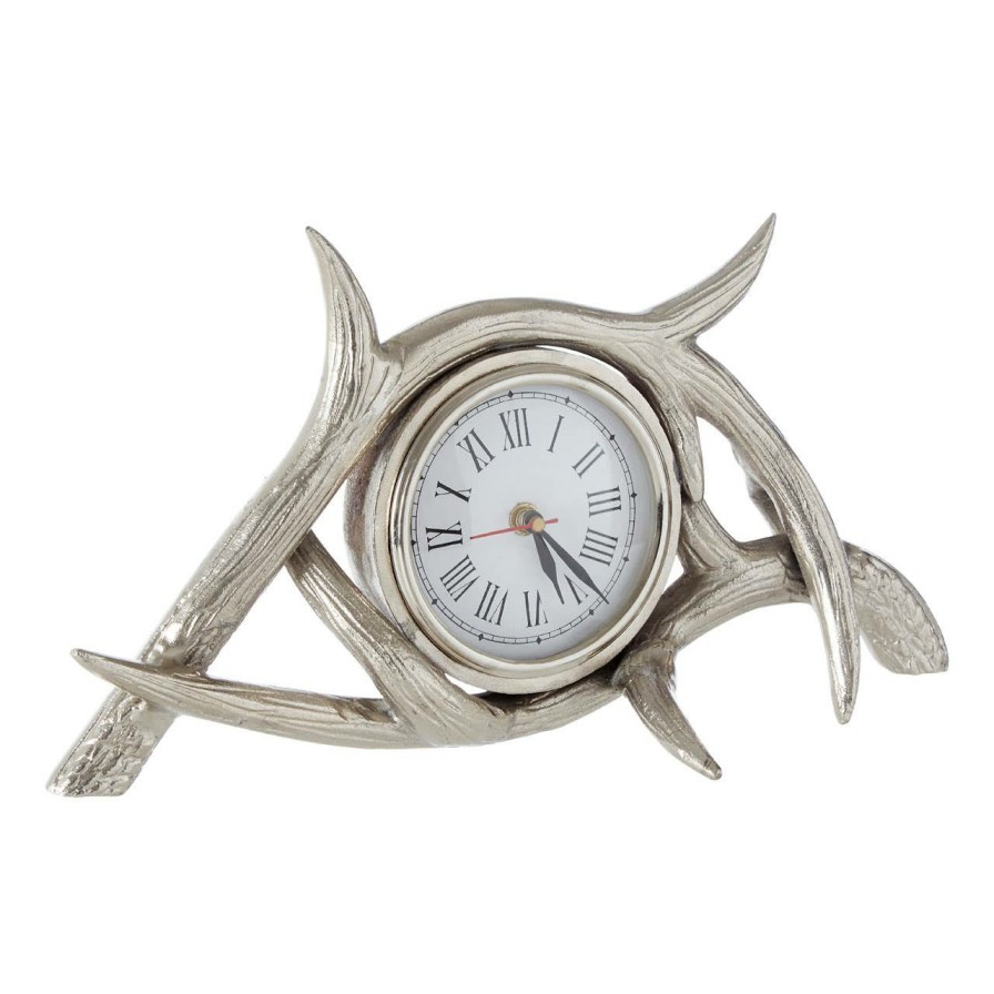 Accessories Fifty Five South Mantel Clocks | Antler Metal Clock