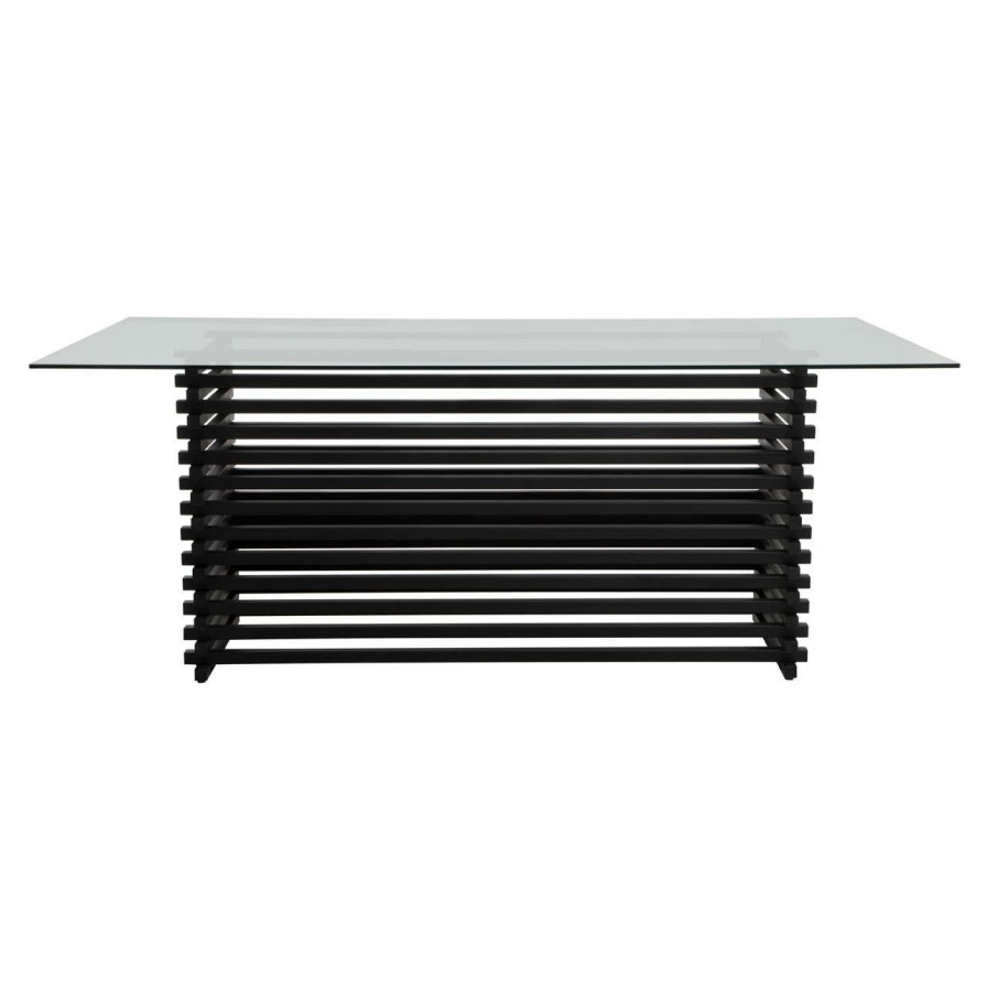 FURNITURE Fifty Five South Dining Tables | Vogue Matte Black Dining Table