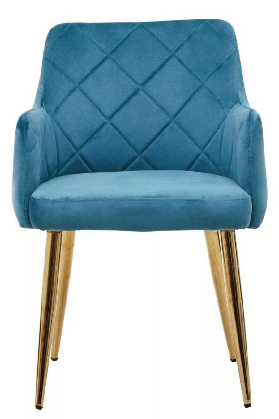 FURNITURE Fifty Five South Seating | Tamzin Light Blue Velvet Angular Dining Chair