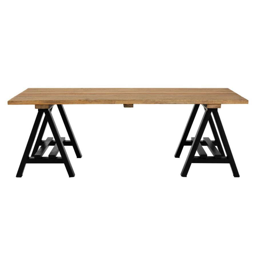 FURNITURE Fifty Five South Coffee Tables | Hampstead Pine Wood And Iron Coffee Table