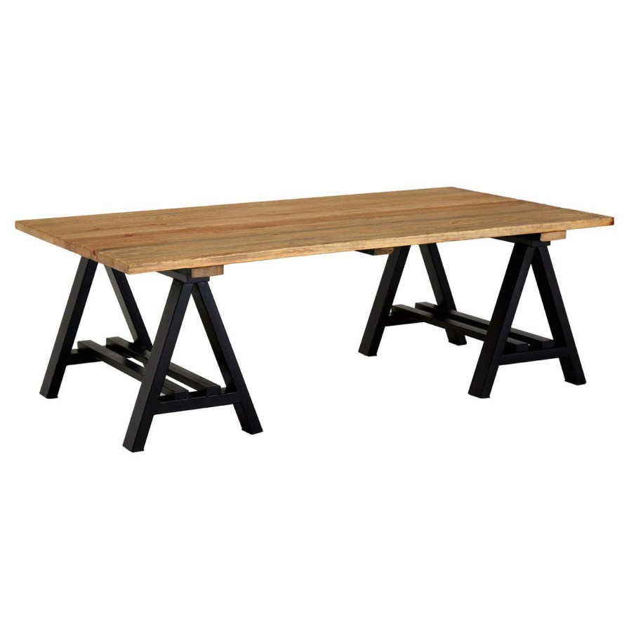 FURNITURE Fifty Five South Coffee Tables | Hampstead Pine Wood And Iron Coffee Table