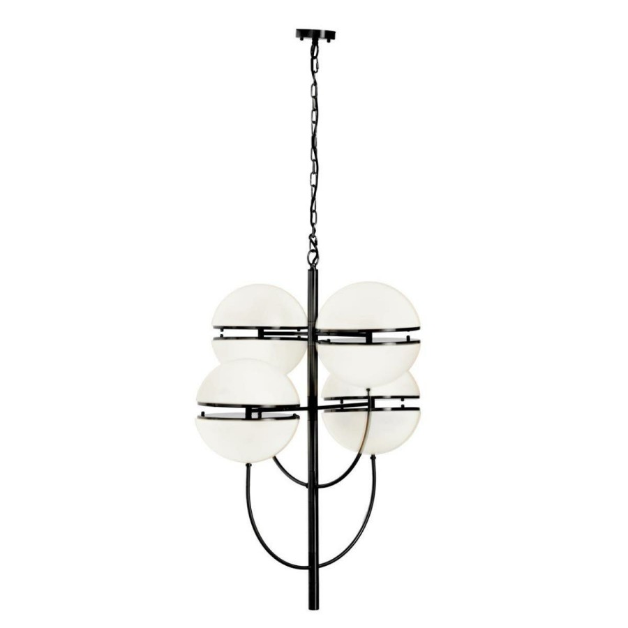 Accessories Fifty Five South Ceiling Lights | Abira Four Ball Black Pendant Light