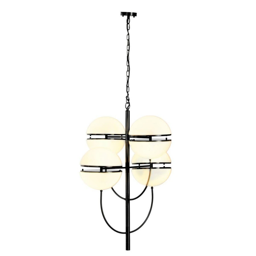 Accessories Fifty Five South Ceiling Lights | Abira Four Ball Black Pendant Light