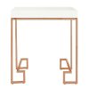 FURNITURE Premier Side Tables | Allure Rose Gold Angled Legs End Table