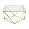 FURNITURE Premier Side Tables | Allure Gold Finish Twist End Table