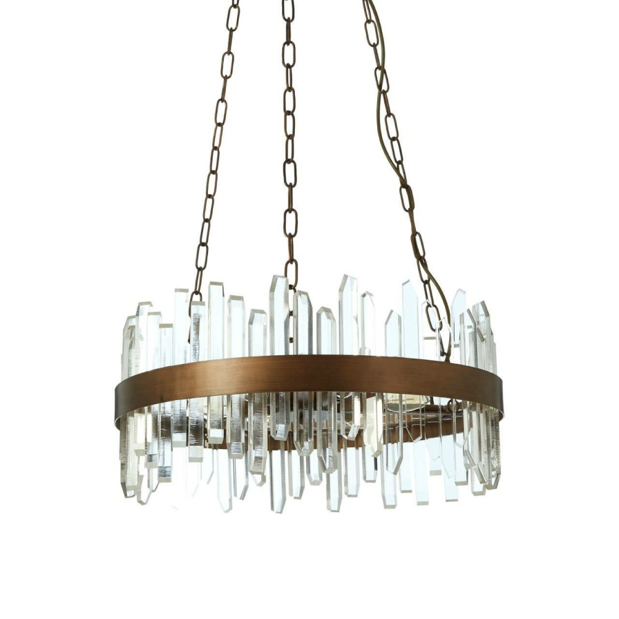 Accessories Fifty Five South Chandeliers | Acrylic Chandelier With Copper Band