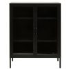 FURNITURE Premier Cabinets | Acier Two Door Black Cabinet