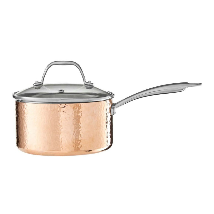 Kitchen and Dining Premier Pots and Pans | Minerva Medium Hammered Saucepan