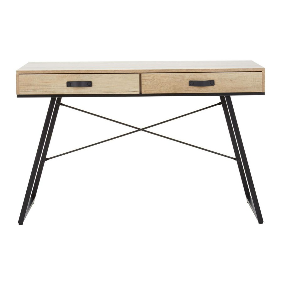 FURNITURE Premier Desks | Bradbury Light Oak Veneer Desk