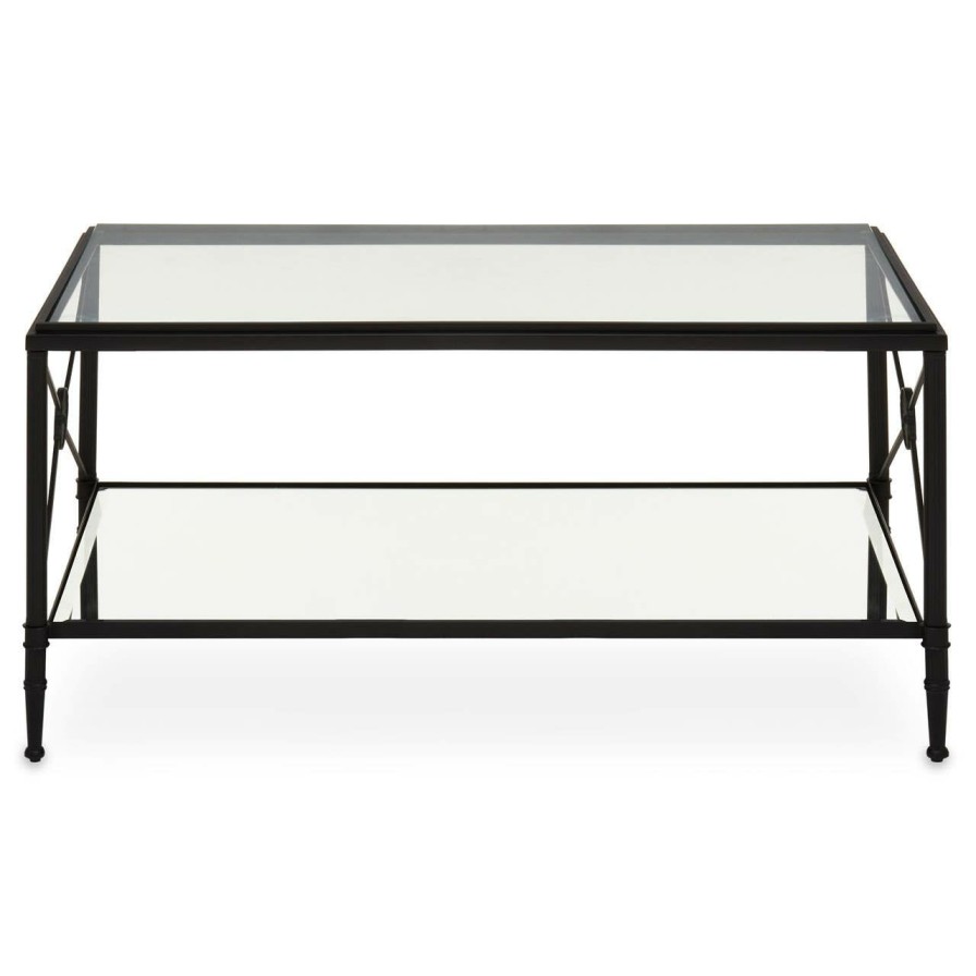 FURNITURE Fifty Five South Coffee Tables | Axis Coffee Table With Black Finish Frame