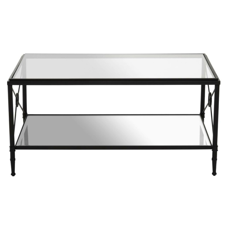 FURNITURE Fifty Five South Coffee Tables | Axis Coffee Table With Black Finish Frame