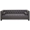 FURNITURE Fifty Five South Seating | Surina Three Seat Grey Fabric Sofa