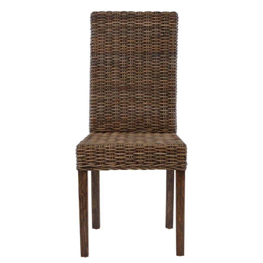 FURNITURE Premier Seating | Maka Brown Natural Rattan Dining Chair