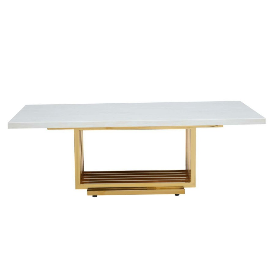 FURNITURE Fifty Five South Coffee Tables | Moda Ivory White Marble Coffee Table