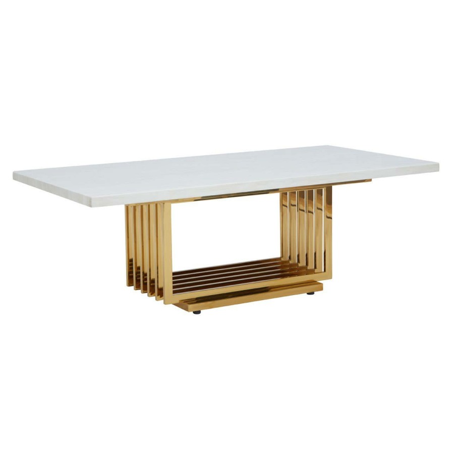 FURNITURE Fifty Five South Coffee Tables | Moda Ivory White Marble Coffee Table