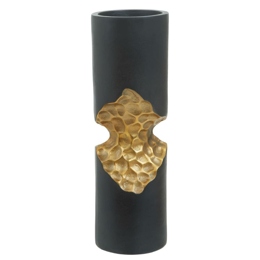 Accessories Fifty Five South Candles and Holders | Daito Small Black And Gold Finish Candle Holder