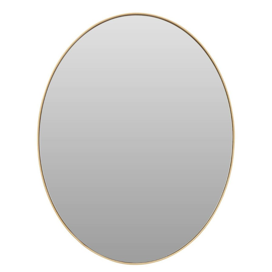 Bathe and Utility Fifty Five South Mirrors | Large Gold Finish Oval Wall Mirror