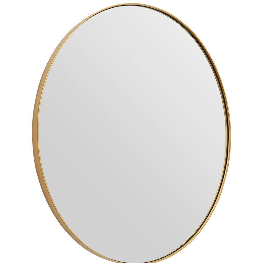 Bathe and Utility Fifty Five South Mirrors | Large Gold Finish Oval Wall Mirror