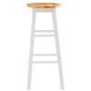 FURNITURE Premier Seating | Chester Wood White And Natural Kitchen/Bar Stool