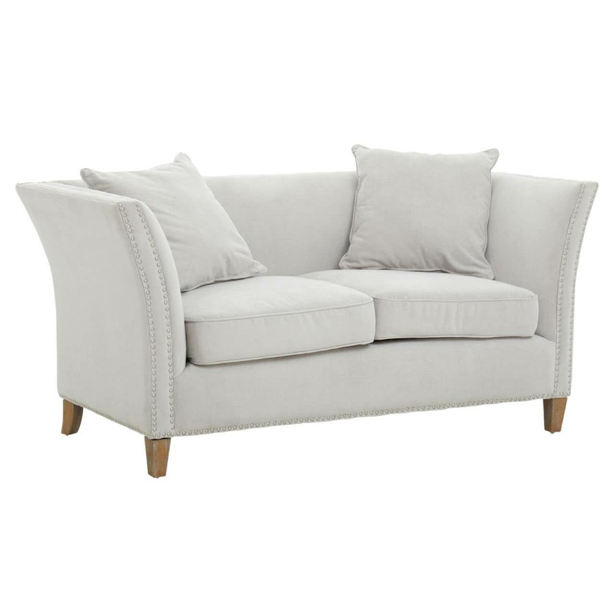 FURNITURE Fifty Five South Sofas | Sutton Two Seat Grey Fabric Sofa