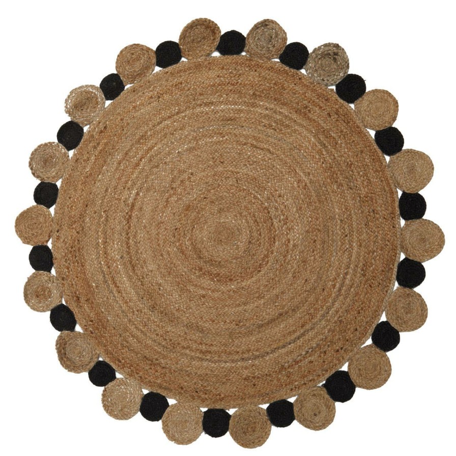 Accessories Bosie Rugs | Bosie Demir Large Natural And Black Jute Rug