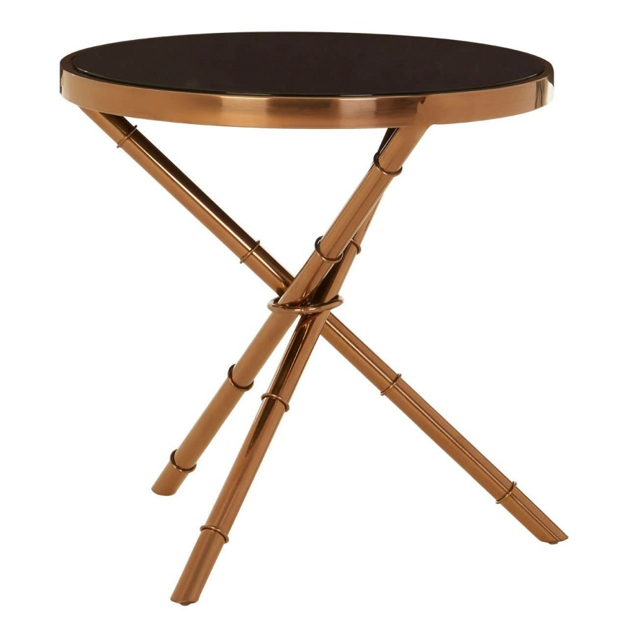 FURNITURE Fifty Five South Side Tables | Alvaro Bamboo Inspired Base Side Table