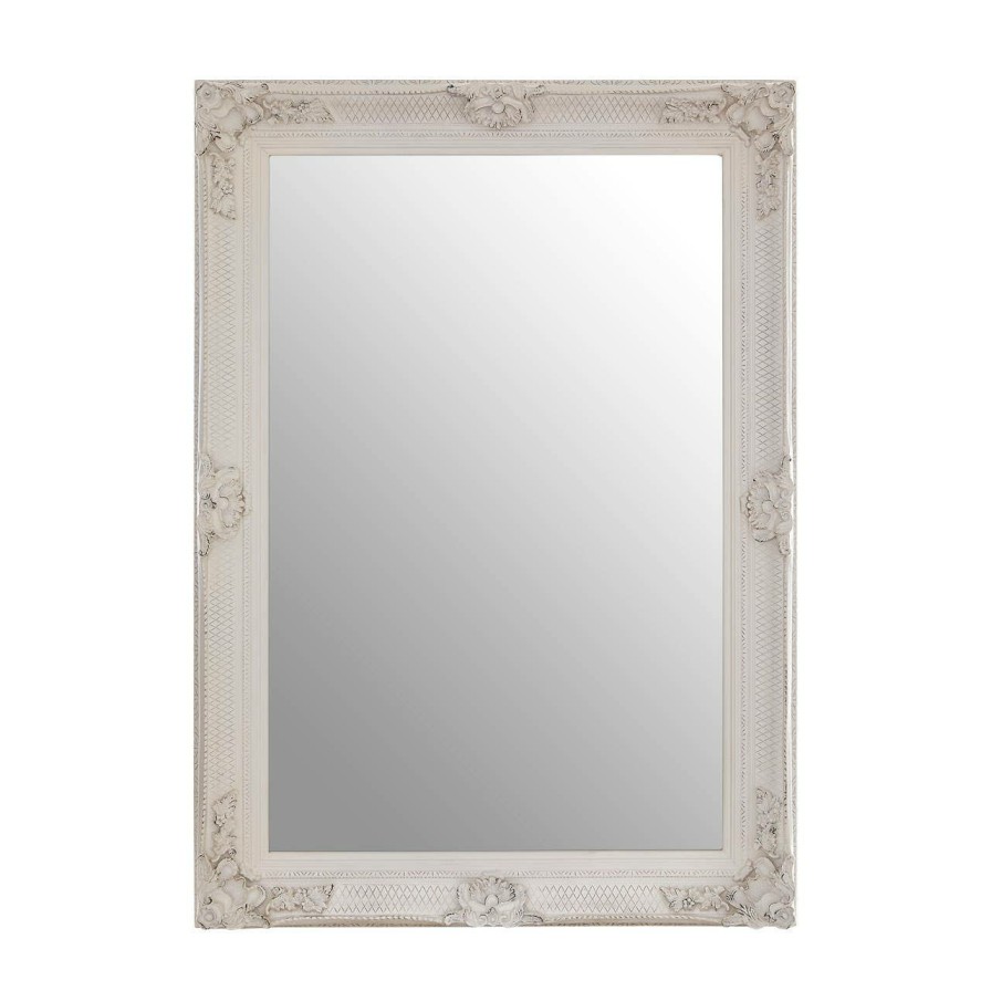 Bathe and Utility Premier Mirrors | Antoine Antique White Wall Mirror