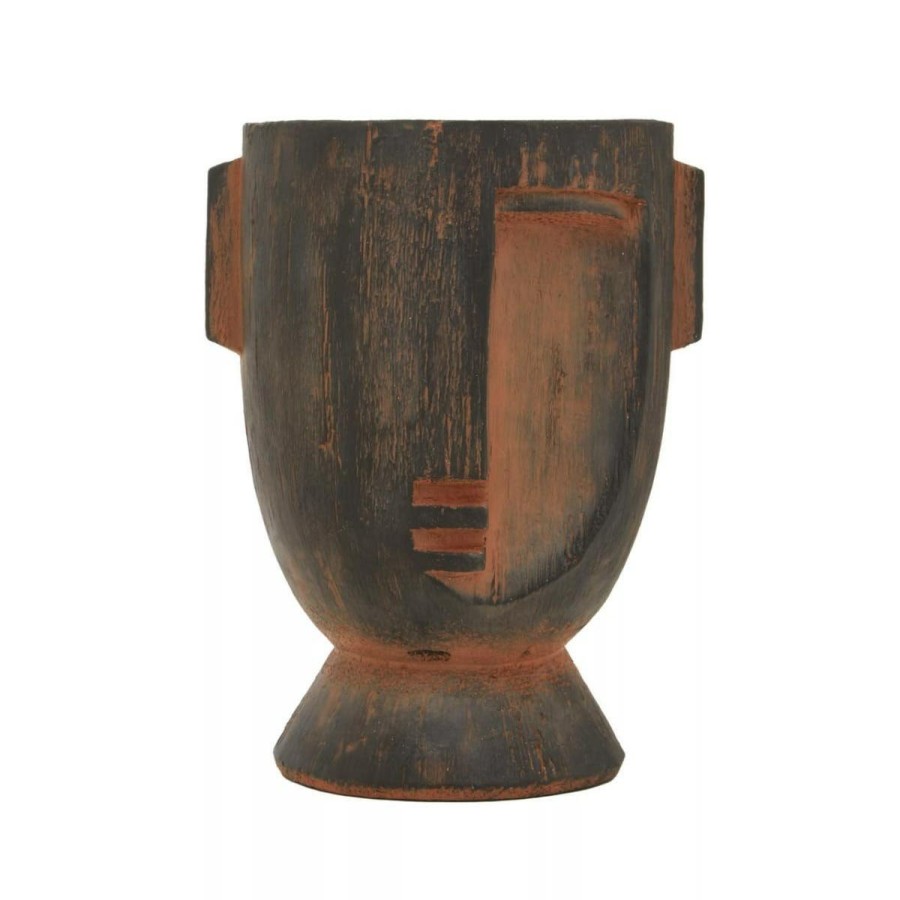 Accessories Fifty Five South Vases, Planters and Plant Stands | Darnell Large Rustic Face Planter