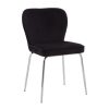 FURNITURE Fifty Five South Seating | Tamzin Curved Black Chrome Finish Dining Chair