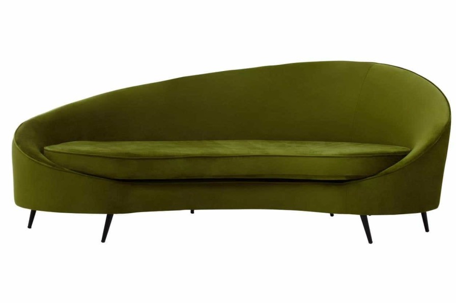 FURNITURE Premier Seating | Hasina Three Seat Olive Velvet Sofa