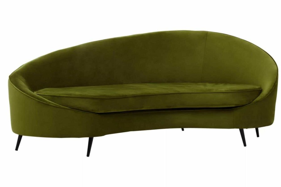 FURNITURE Premier Seating | Hasina Three Seat Olive Velvet Sofa