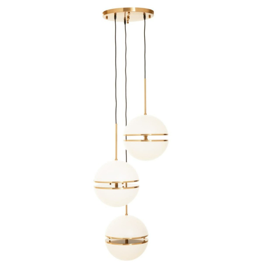 Accessories Fifty Five South Ceiling Lights | Abira Three Ball Brass Pendant Light