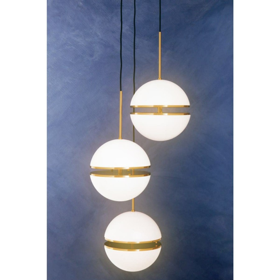 Accessories Fifty Five South Ceiling Lights | Abira Three Ball Brass Pendant Light