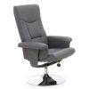 FURNITURE Premier Seating | Denton Grey Leather Effect Recliner