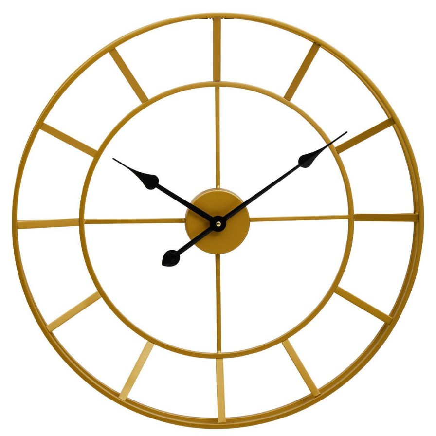 Accessories Fifty Five South Wall Clocks | Kent Large Gold Finish Metal Wall Clock