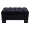 FURNITURE Fifty Five South Seating | Sofia Black Footstool