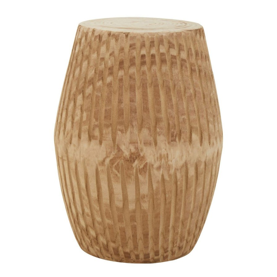 FURNITURE Fifty Five South Side Tables | Arlo Natural Engraved Side Table