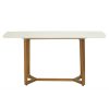 FURNITURE Fifty Five South Console Tables | Moda White Marble Console Table With Brushed Gold Base