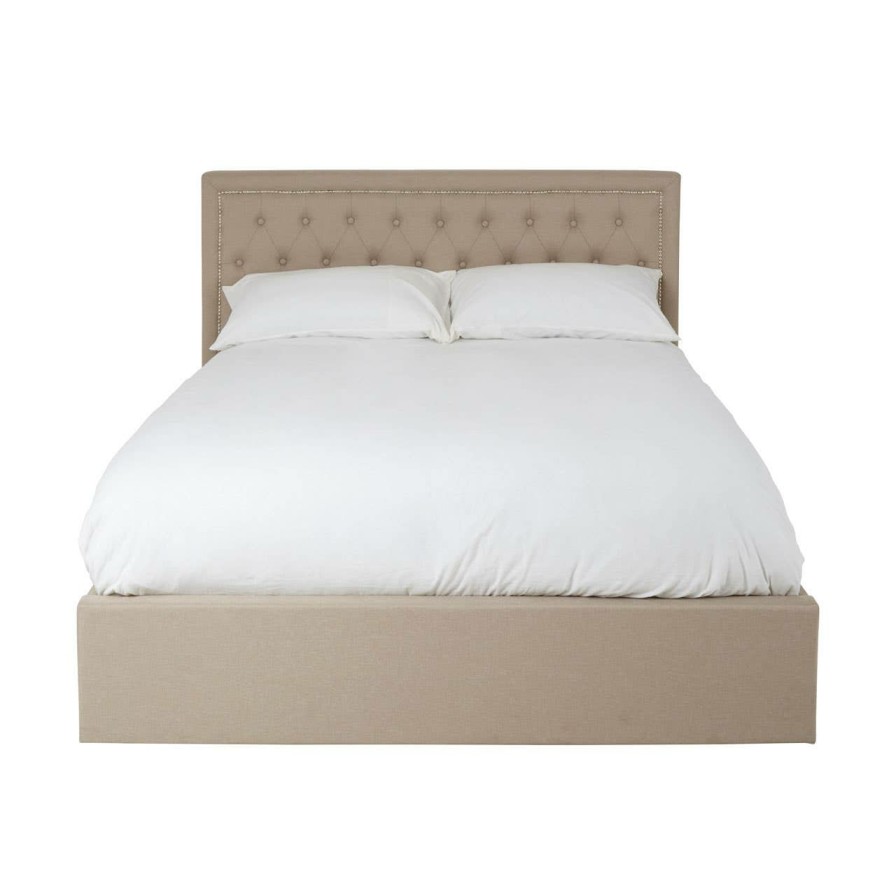 FURNITURE Premier Beds | Hannah Beige Kingsize Ottoman Bed