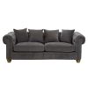 FURNITURE Fifty Five South Sofas | Spencer Three Seat Grey Fabric Sofa