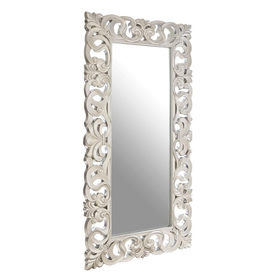 Bathe and Utility Fifty Five South Mirrors | Rectangular Wall Mirror With Silver Finish