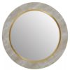 Bathe and Utility Fifty Five South Mirrors | Cadio Shagreen And Gold Wall Mirror