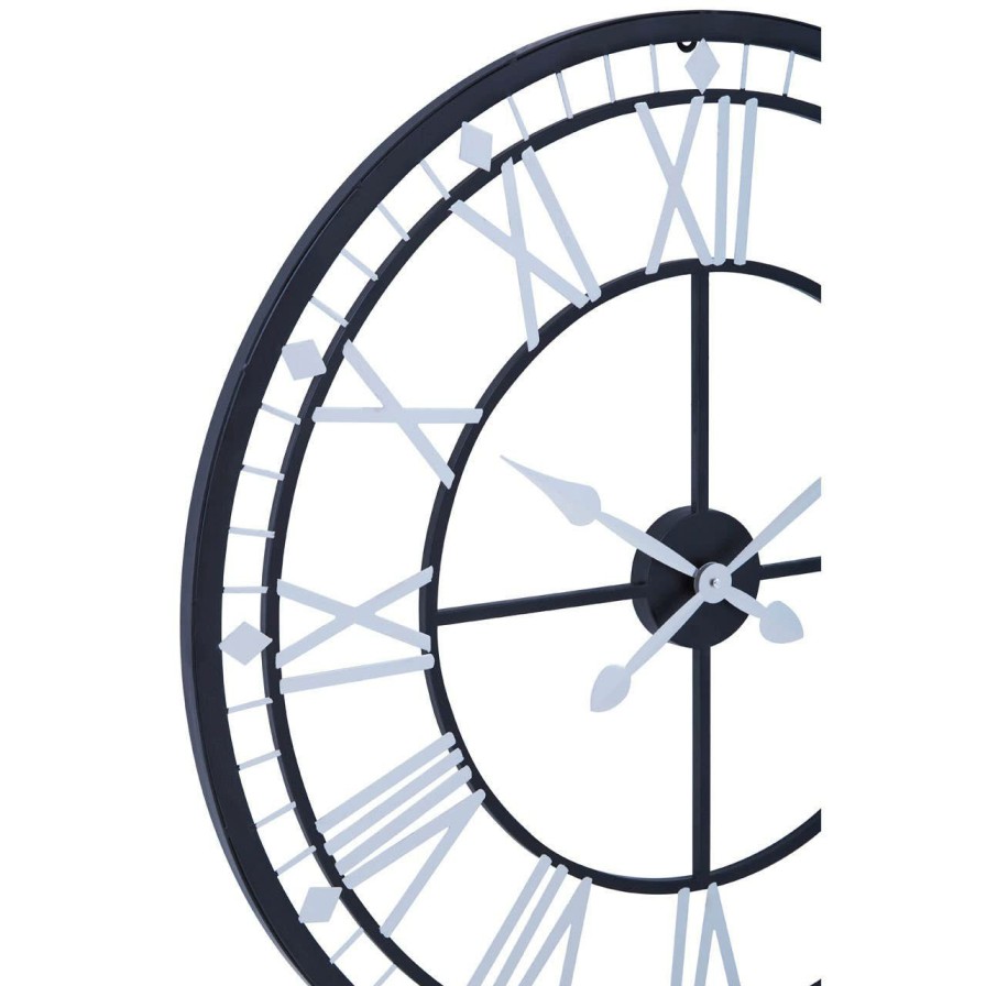 Accessories Premier Wall Clocks | Skeletal Wall Clock With Black Finish Frame