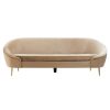 FURNITURE Fifty Five South Sofas | Yasmeen 3 Seat Mink Velvet Sofa