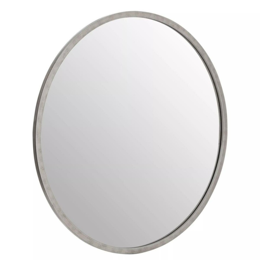 Bathe and Utility Fifty Five South Mirrors | Saska Medium Antique Silver Wall Mirror