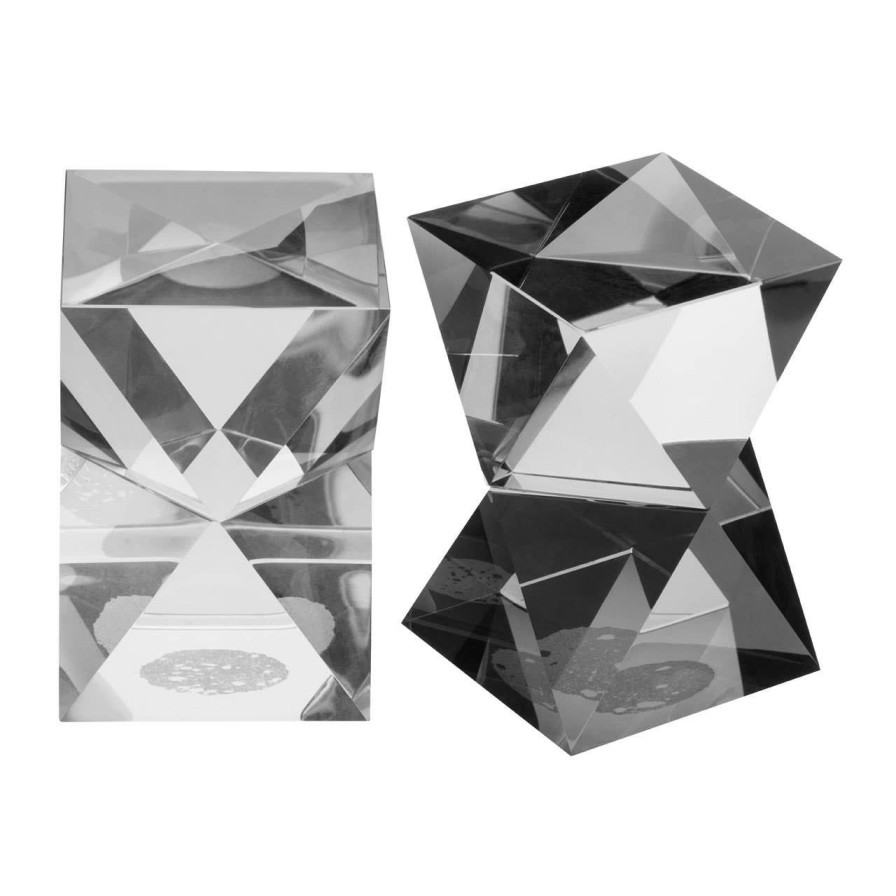 Accessories Fifty Five South Bookends | Carrie Set Of 2 Crystal Bookends