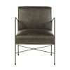 FURNITURE Fifty Five South Lounge Chairs | Hoxton Ebony Leather Lounge Chair