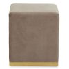 FURNITURE Fifty Five South Seating | Hagen Mink And Gold Square Stool