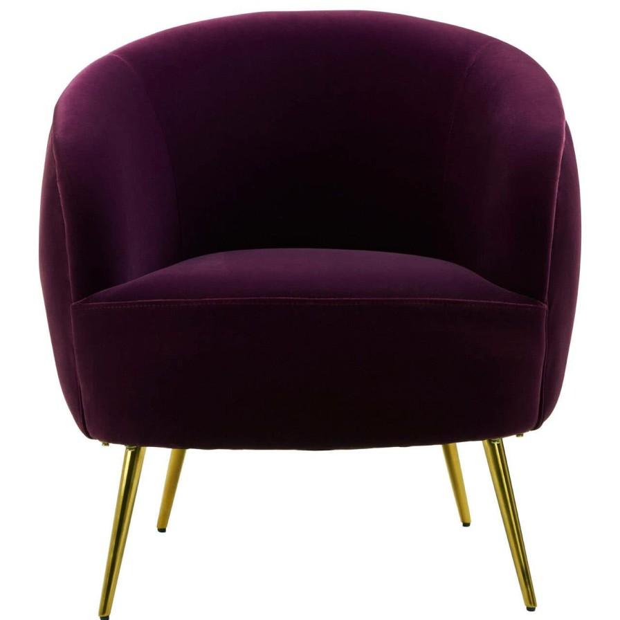 FURNITURE Fifty Five South Seating | Manhattan Purple Velvet Armchair